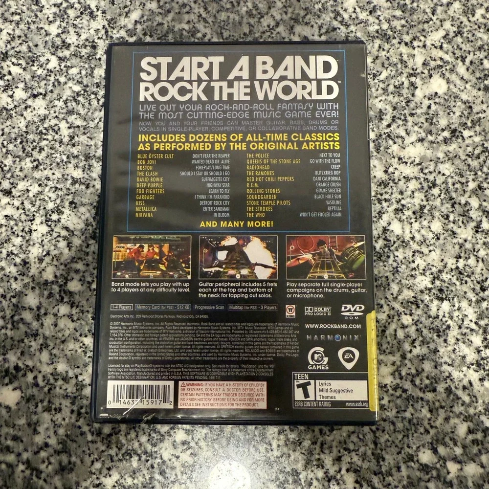 Rock‎ Band PlayStation 2 Game Disc Complete